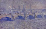 Effect Paintings - Waterloo Bridge Sunlight Effect 4 by Claude Monet